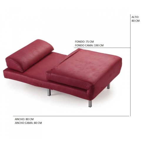 Sillón Cama Tapizado en Tela Modelo BETY