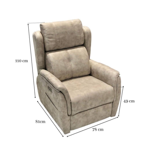 Sillón Relax Eléctrico con Cabezal Motorizado TELMA