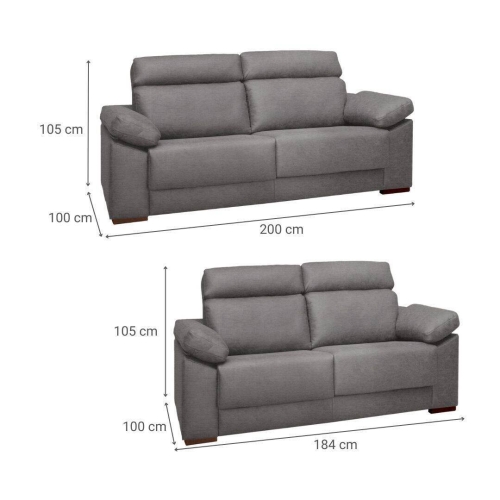 Conjunto Sofás 3+2 Plazas con Asiento de Espuma de Poliuterano GENIL