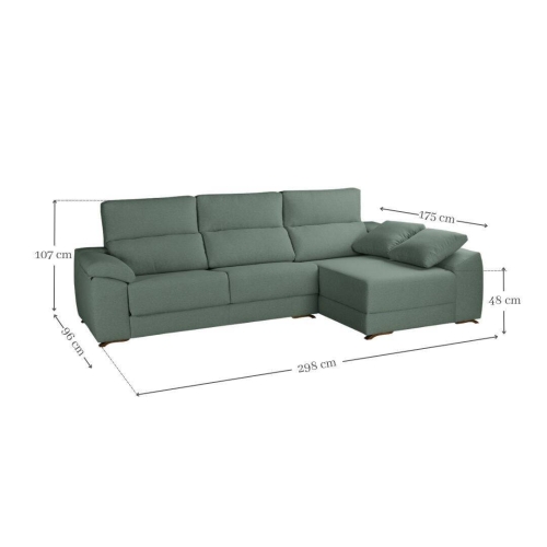 Chaise Longue Derecha con Asientos Deslizantes NERÓN