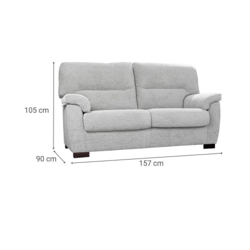 Sofá 2 Plazas Tapizado 157 cm con Asiento de Espuma de Poliuterano IRENE