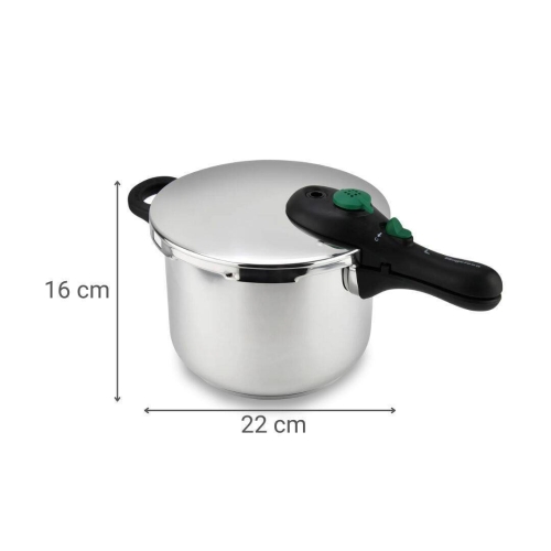 Olla a Presión Súper Rápida de Acero Inoxidable 5L DYNAMIC