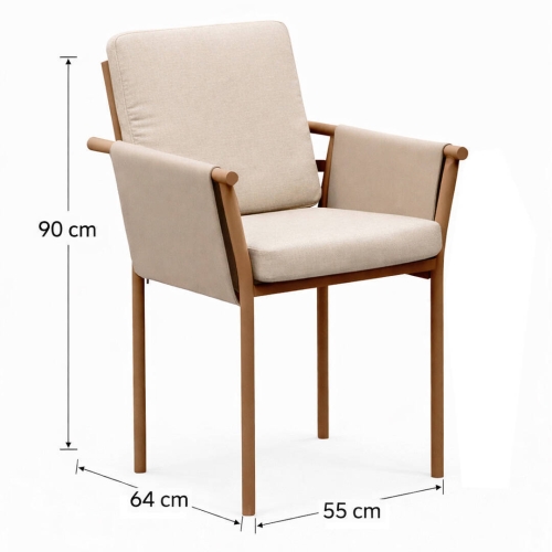 Silla de Jardín en Aluminio Simil Madera ARENAS
