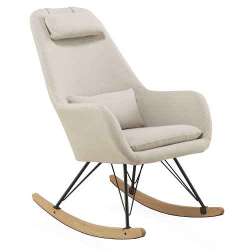 Sillón Balancín Beige de Estilo Nórdico GABAR