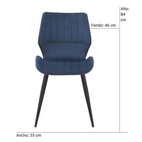 Silla tapizada en terciopelo GABAR VIVE modelo 8391