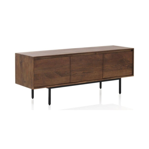 Aparador bajo marrón con 3 puertas lisas de madera de mango GABAR  10820