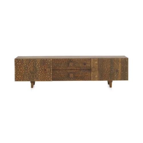 Mueble de TV con Diseño Geométrico Oriental 10694
