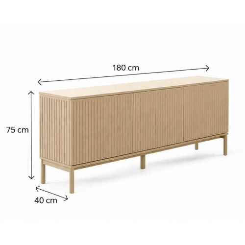 Aparador de Salón 3 Puertas en MDF Beige Arena GABAR 11520