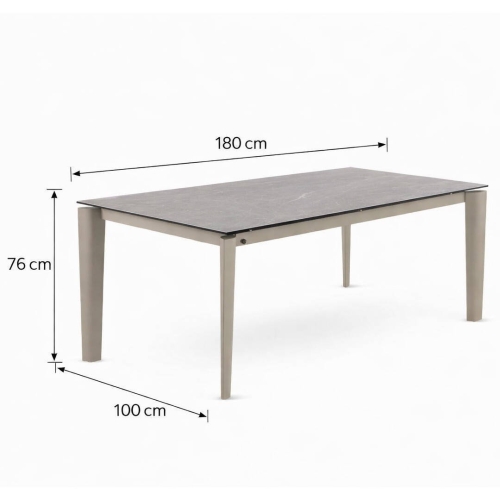 Mesa de Comedor Extensible Cerámica Fior di Bosco Topo GABAR 11604