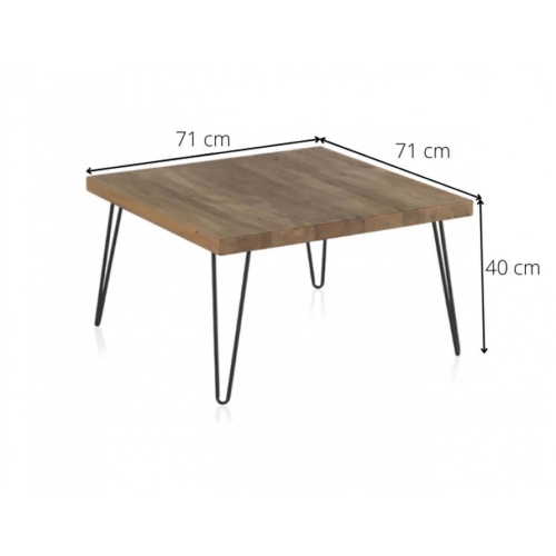 Mesa de centro de madera de Olmo viejo GABAR DECO modelo 8409