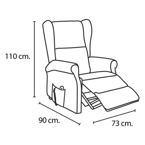 Sillón Relax Eléctrico Lenvanta Personas en Tela ALICANTE