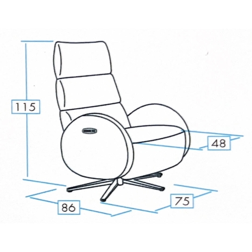 Sillón Relax Eléctrico 2 Motores en Tela Beige con USB AMSTERDAM