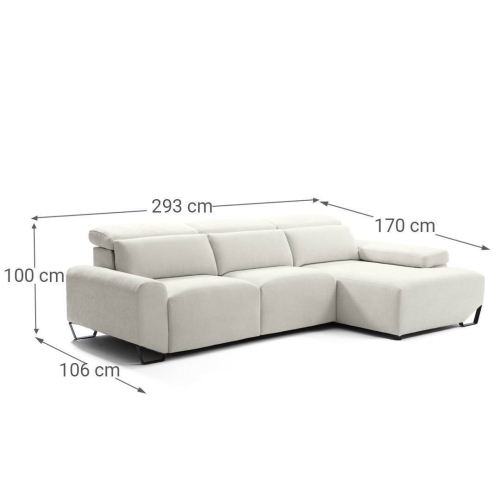 Sofá Chaise Longue Derecha Deslizante al Suelo ÉXODO