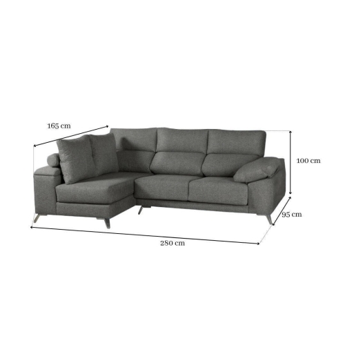 Sofá Chaise Longue Izquierda con Arcón LAURA