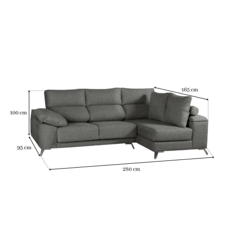 Sofá Chaise Longue Derecha con Arcón LAURA