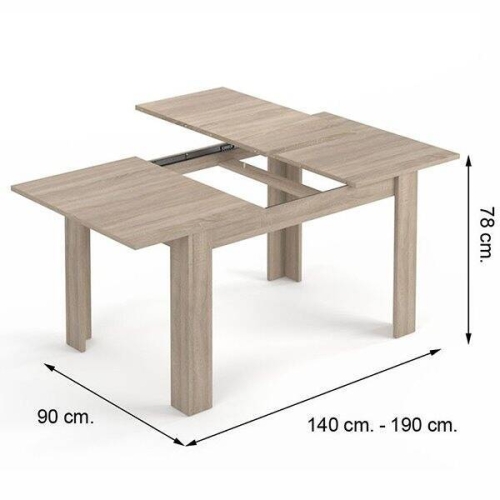 Mesa de comedor extensible Color Roble Canadian 004586A
