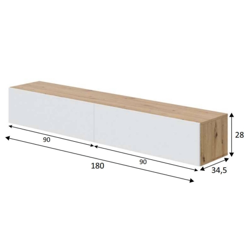 Mueble de TV Suspendido con 2 Puertas Abatibles KAWAY 016601W