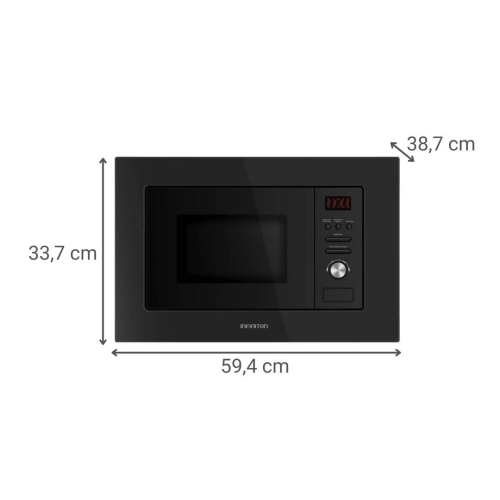 Microondas Integrable Infiniton IMW-20BTN 20L Negro con Grill y Display LED