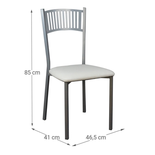 Silla de Cocina Tapizado Blanco ANET