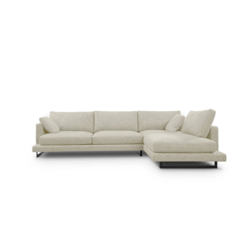 Sofá Chaise Longue de Patas Altas Tapizado en Tela Derecha QUEEN