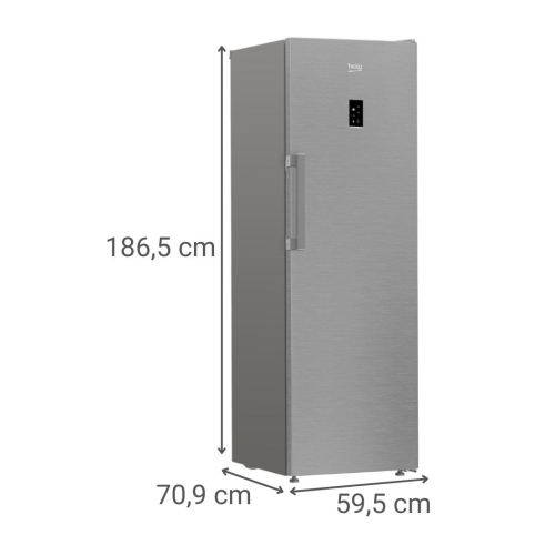 Congelador Vertical Beko No Frost Inox E 186cm B3RFNE314XB