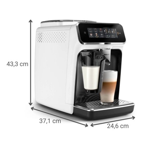 Cafetera Superautomática PHILIPS EP3343/50 Blanca 19 Bares LatteGo