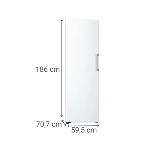 Congelador Vertical LG 323L No Frost Clase E Blanco GFT41SWGSZ