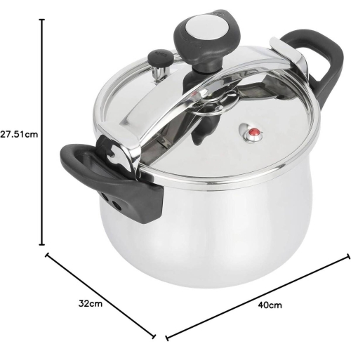 Olla a Presión Clásica Acero Inoxidable 10L Inducción JATA OPC10