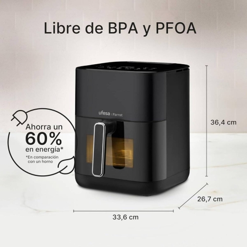 Freidora sin Aceite UFESA Parrot 6L 1800W Doble Resistencia Vapor