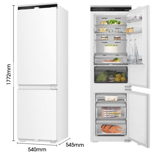 Frigorífico Combi Hisense Integrable No Frost Metal Tech RB3B250SAWE