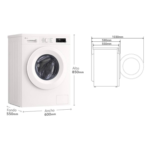Lavadora-Secadora LG 8/5 kg 1400 rpm WiFi Steam W4X1085NWH