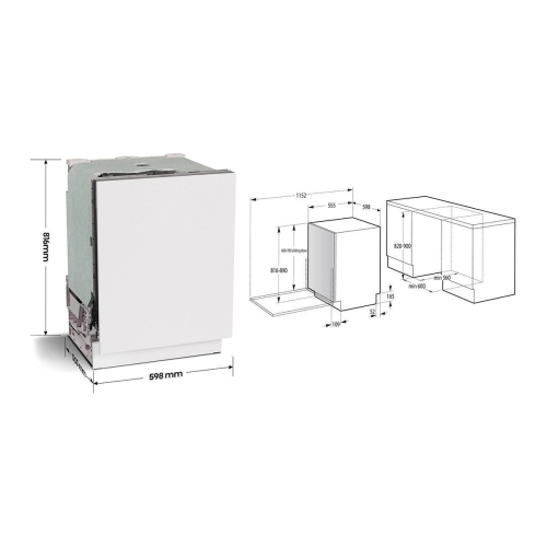 Lavavajillas Hisense Integrable 60cm 16 Servicios WiFi A+++ HV673A65