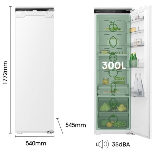 Frigorífico Integrable Hisense No Frost 300L Clase E RL3B303SAWE