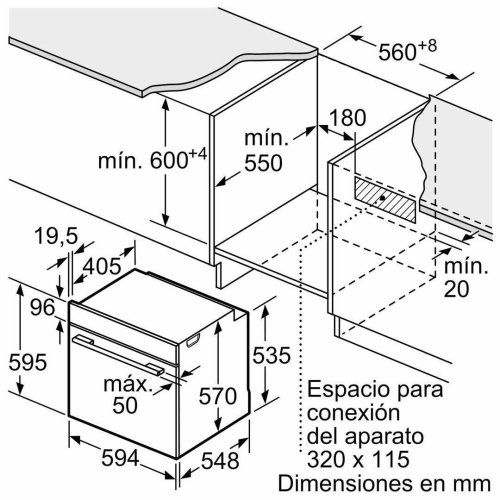 Horno Balay pirolítico 71L multifunción A+ 3HB4821G3