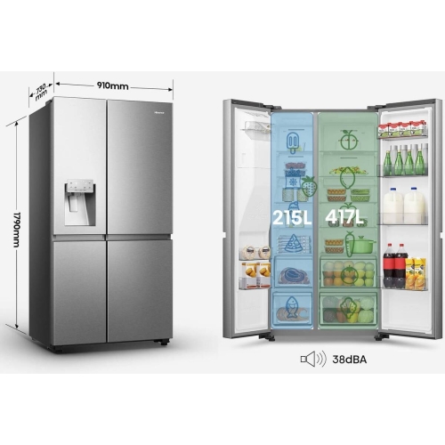 Frigorífico Americano Hisense Side by Side No Frost WiFi RS818N4IIE1