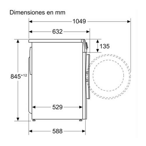 Lavadora BALAY 10 kg 1400 rpm A+++ LED Plancha Antimanchas 3TS3107BD