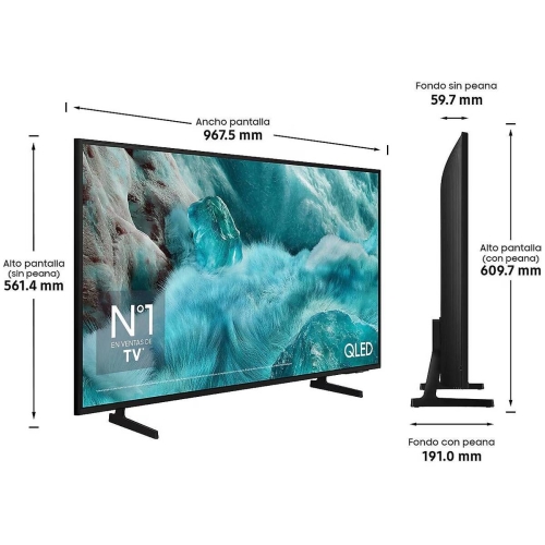 Televisor Samsung QLED 43" 4K UHD Smart TV Diseño AirSlim TQ43Q7FAAU