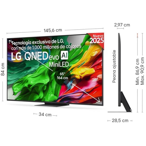 Televisor LG 65" QNED 4K 120Hz Smart TV WebOS AI 65QNED86A6A