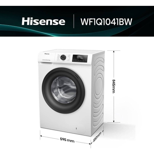 Lavadora HISENSE 10 kg 1400 rpm A+++ Inverter WF1Q1041BW