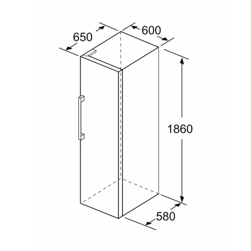 Congelador Vertical BOSCH No Frost E 186cm Acero Inox GSN36VIEP