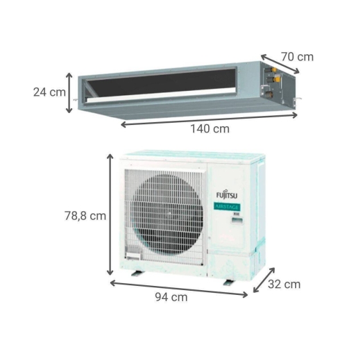 Acondicionador de Conductos FUJITSU ACY100KA 8168F A+/A R32