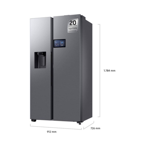Frigorífico Side by Side SAMSUNG No Frost Inox 621L Display 9" RS90F64EETEF