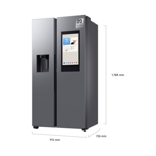 Frigorífico Side by Side SAMSUNG Family Hub Inox 178cm Display RS90F66BETEF