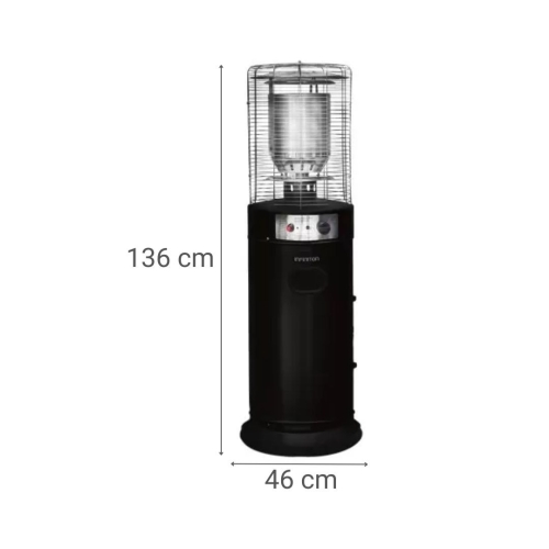 Estufa de Gas Exterior Redonda 11kW Color Negro INFINITON 92252