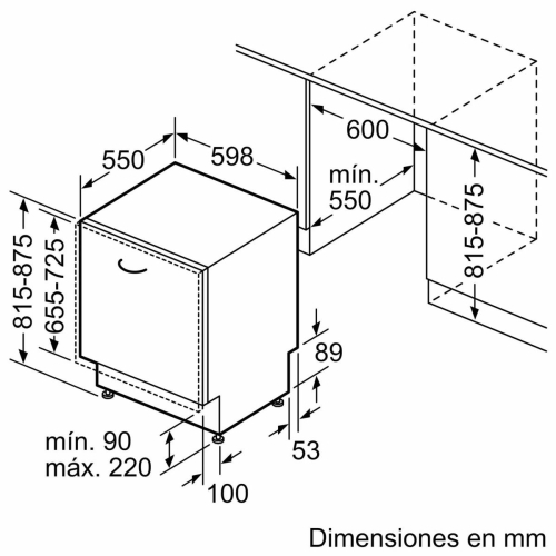 Lavavajillas Integrable 14 Cubiertos Clase C Inox BOSCH SMV4HVX14E