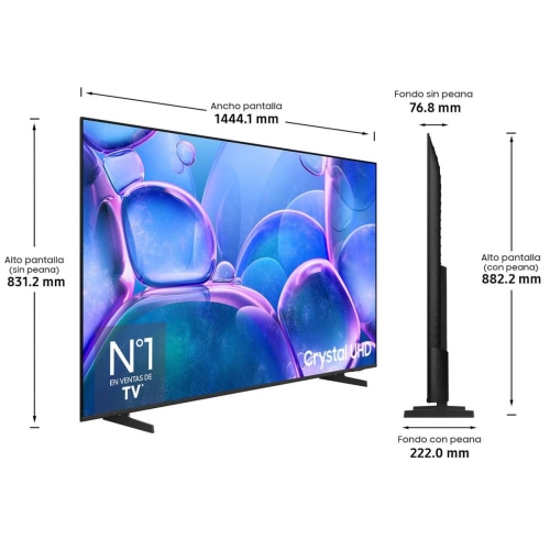 Televisor 65" Crystal UHD 4K HDR SAMSUNG TU65U7025F