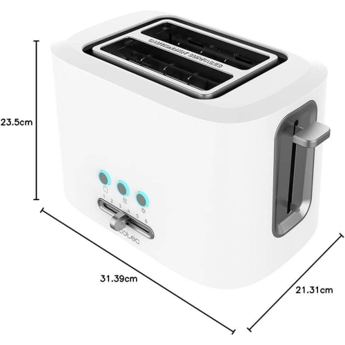 Tostadora Doble Vertical en Blanco Acero Inoxidable TOAST&TASTE 9000