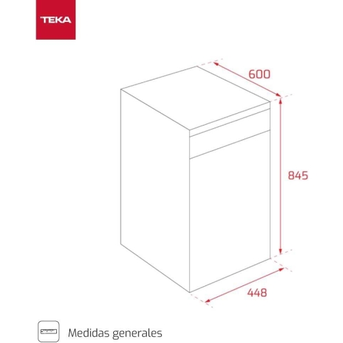 Lavavajillas 45 cm Inox TEKA DFS 24650 Clase E