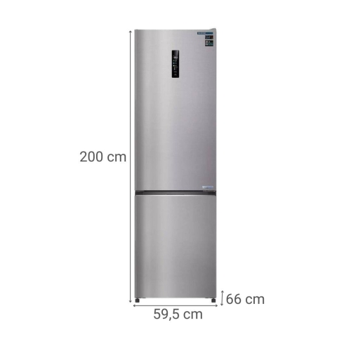 Frigorífico Combi No Frost Inox Clase A INFINITON FGC405C20XAS
