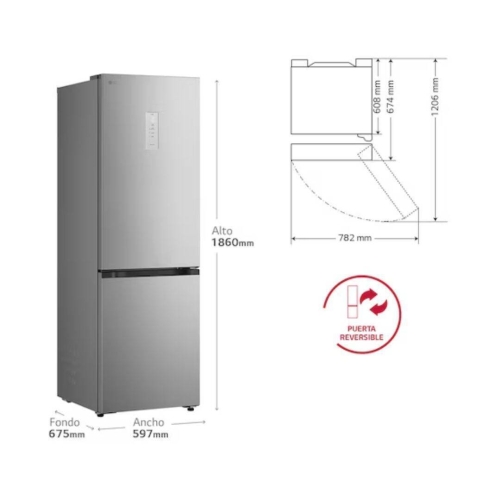 Frigorífico Combi Inox Door Cooling Clase D LG GBBSJ11DPY